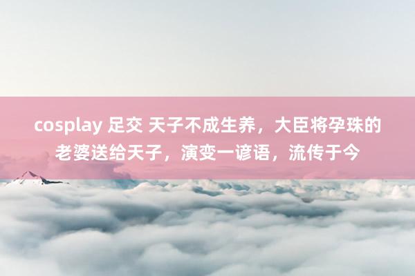 cosplay 足交 天子不成生养，大臣将孕珠的老婆送给天子，演变一谚语，流传于今