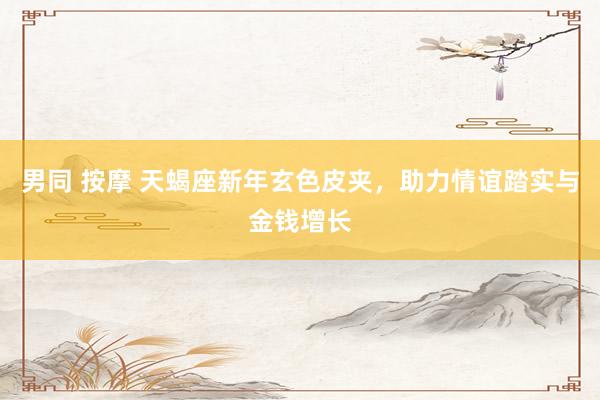 男同 按摩 天蝎座新年玄色皮夹，助力情谊踏实与金钱增长