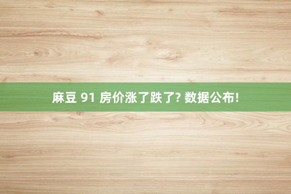 麻豆 91 房价涨了跌了? 数据公布!