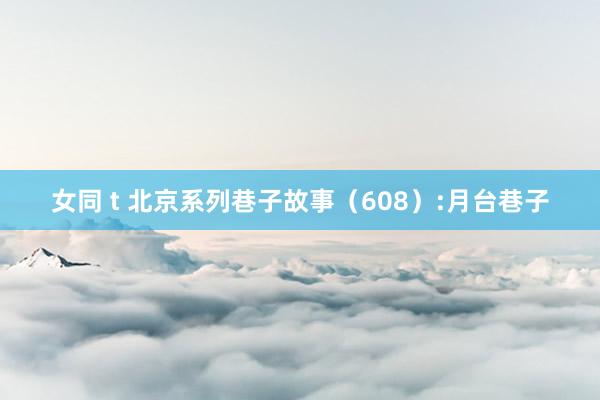 女同 t 北京系列巷子故事(608):月台巷子