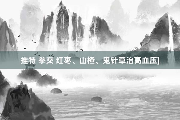 推特 拳交 红枣、山楂、鬼针草治高血压]