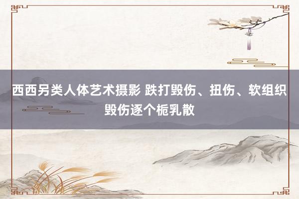 西西另类人体艺术摄影 跌打毁伤、扭伤、软组织毁伤逐个栀乳散