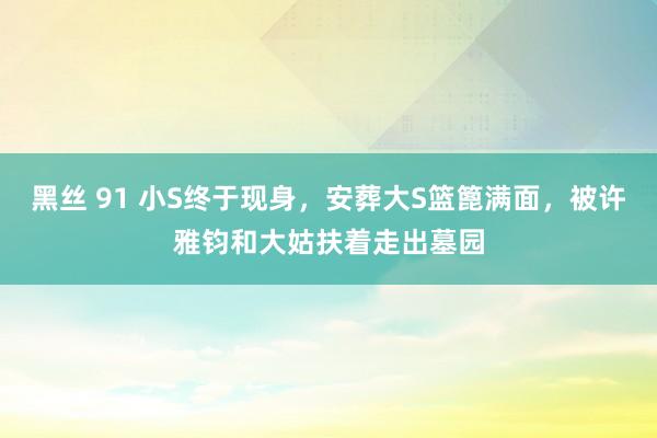 黑丝 91 小S终于现身，安葬大S篮篦满面，被许雅钧和大姑扶着走出墓园